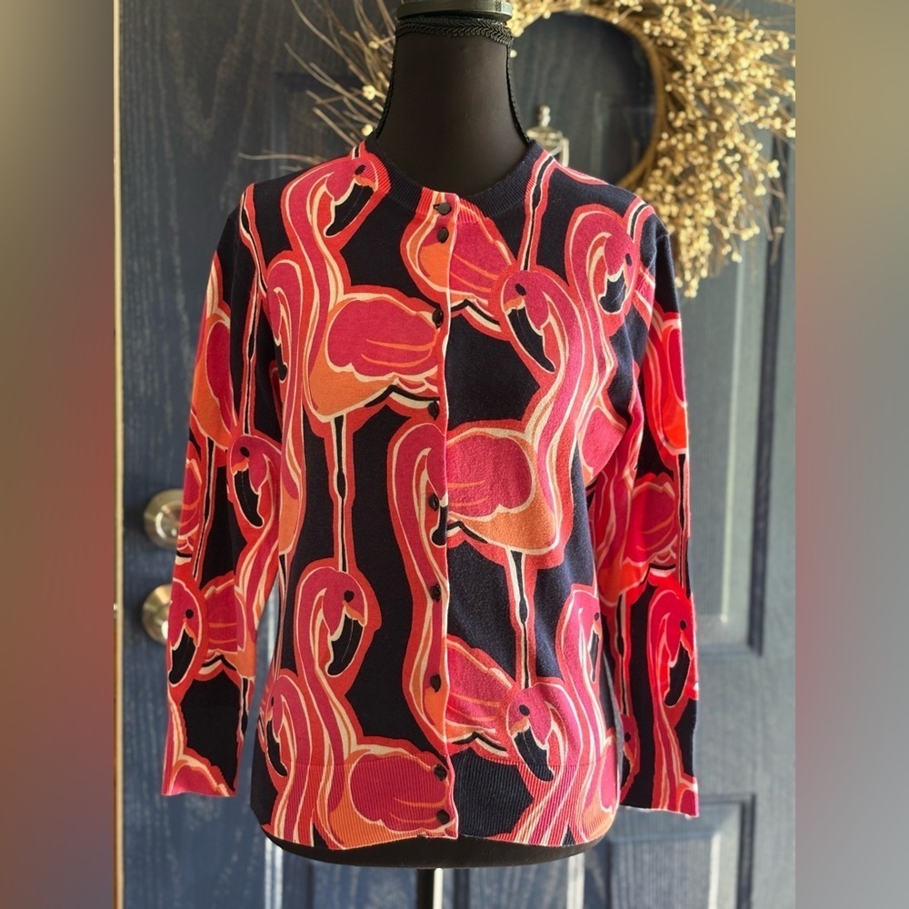 crown & ivy Flamingo Button Cardigan size S